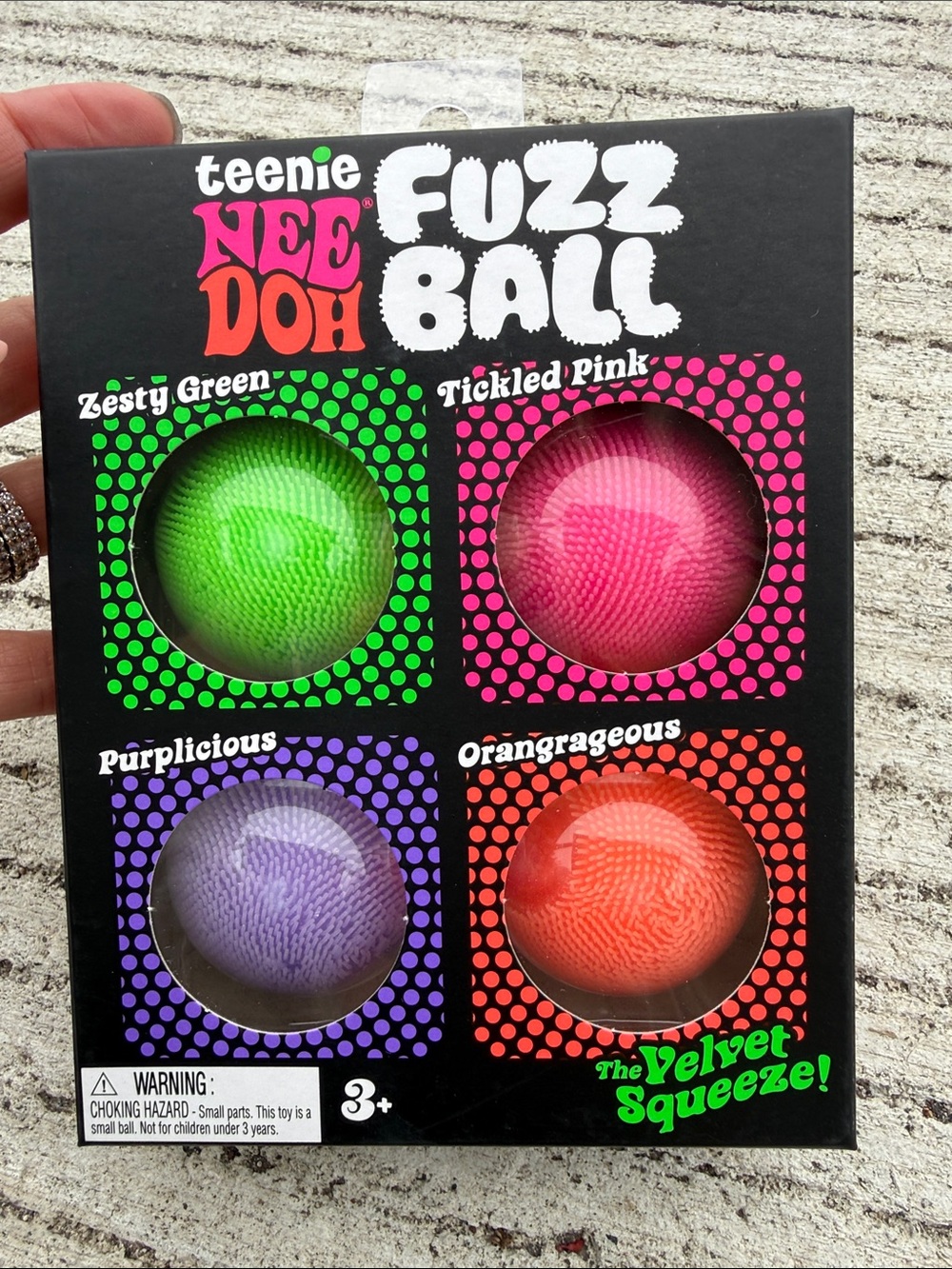 BNIB Teenie NeeDoh Fuzz Ball 4-Pack